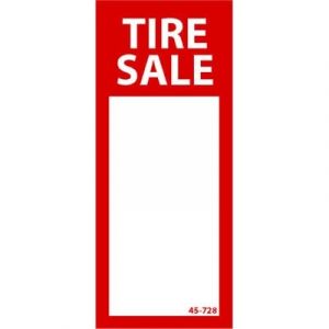 RED TIRE LABELS ''TIRE SALE'' (250/ROLL)